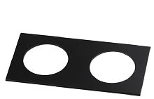 Рамка декоративная двухместная для светильников Novotech Metis Черный матовый картинка 